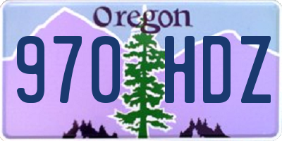 OR license plate 970HDZ