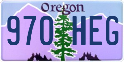 OR license plate 970HEG