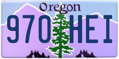 OR license plate 970HEI