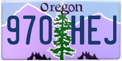 OR license plate 970HEJ