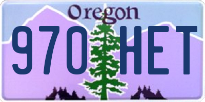 OR license plate 970HET