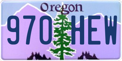 OR license plate 970HEW