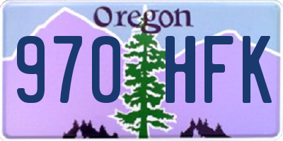 OR license plate 970HFK