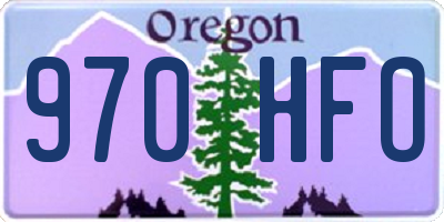 OR license plate 970HFO