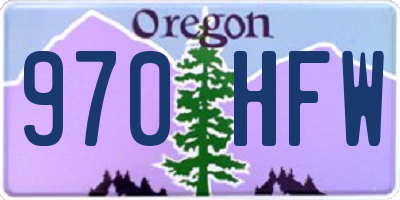 OR license plate 970HFW