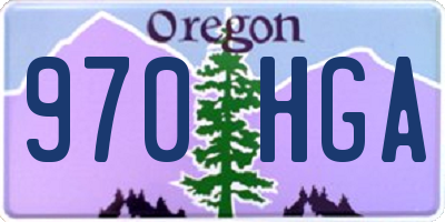 OR license plate 970HGA