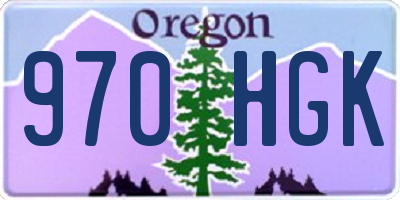 OR license plate 970HGK
