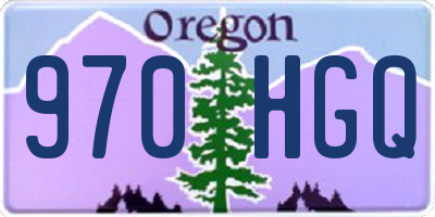 OR license plate 970HGQ
