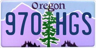 OR license plate 970HGS