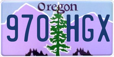 OR license plate 970HGX