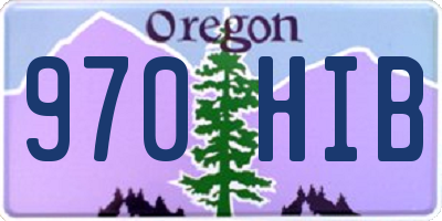 OR license plate 970HIB