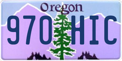 OR license plate 970HIC