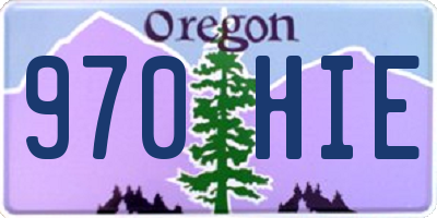OR license plate 970HIE