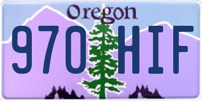 OR license plate 970HIF