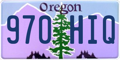 OR license plate 970HIQ