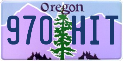 OR license plate 970HIT