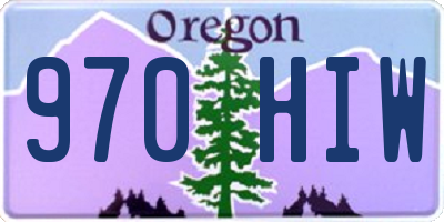 OR license plate 970HIW