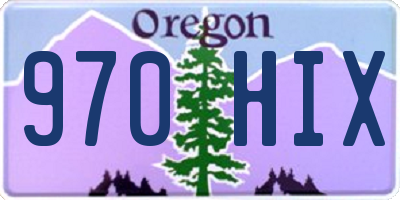 OR license plate 970HIX
