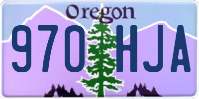 OR license plate 970HJA