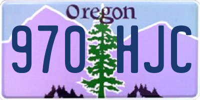 OR license plate 970HJC