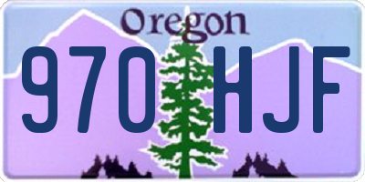 OR license plate 970HJF