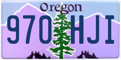 OR license plate 970HJI