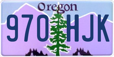 OR license plate 970HJK