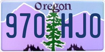 OR license plate 970HJO