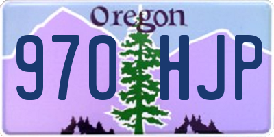 OR license plate 970HJP