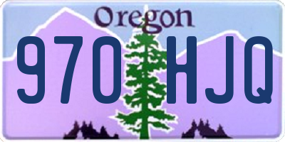 OR license plate 970HJQ