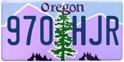 OR license plate 970HJR