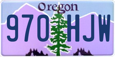 OR license plate 970HJW