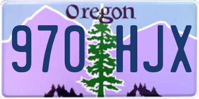 OR license plate 970HJX