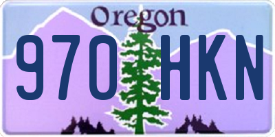 OR license plate 970HKN
