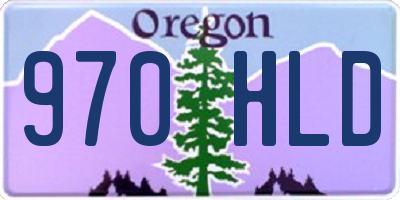OR license plate 970HLD