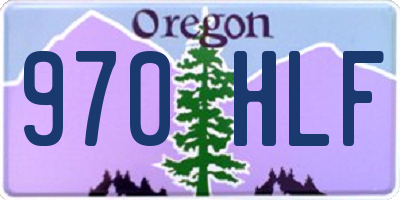 OR license plate 970HLF