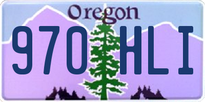 OR license plate 970HLI