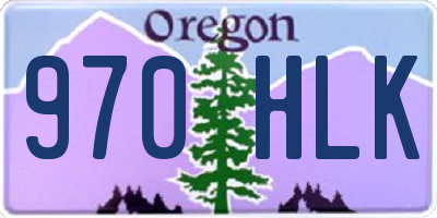 OR license plate 970HLK