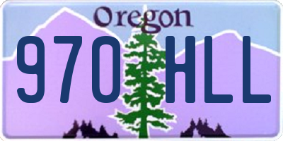 OR license plate 970HLL