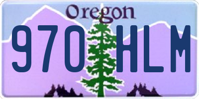 OR license plate 970HLM