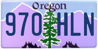 OR license plate 970HLN