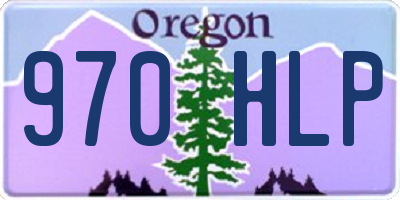 OR license plate 970HLP
