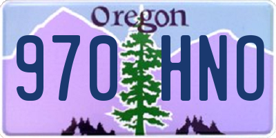 OR license plate 970HNO