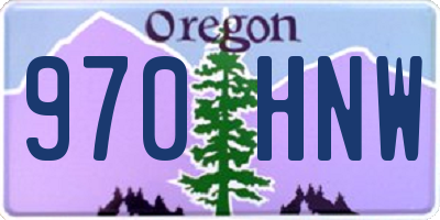 OR license plate 970HNW