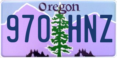 OR license plate 970HNZ