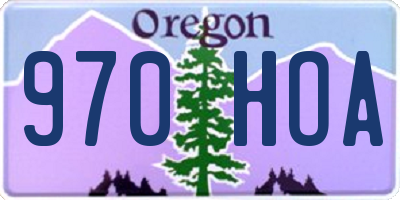 OR license plate 970HOA