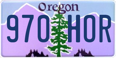 OR license plate 970HOR