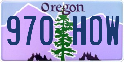 OR license plate 970HOW