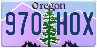 OR license plate 970HOX