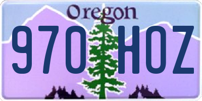 OR license plate 970HOZ